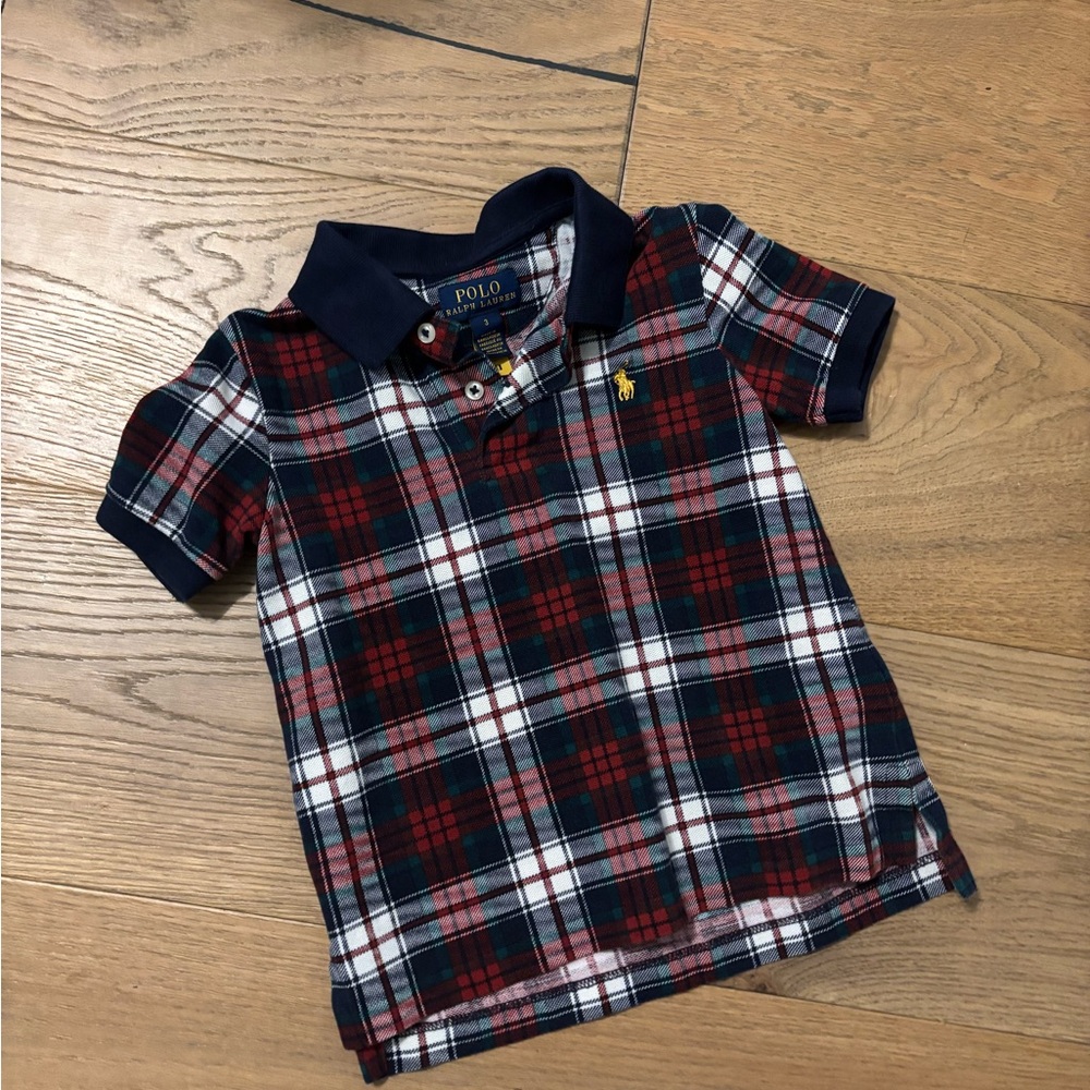 Polo by Ralph Lauren Kids Checkered Polo - Navy, Red, and White